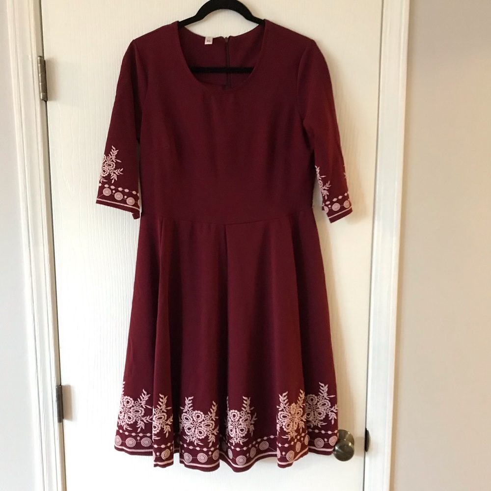 Burgundy Dress